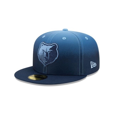 Memphis Grizzlies Gorra | New Era NBA Back Half 59fifty Fitted Cap Mexico - Azules